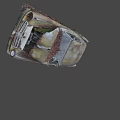 Rusted Vintage Car With Open Hood Abandoned Among Scattered Fallen Leaves