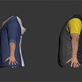 3D Clothing Models With Various Styles And Different Designs On White Background