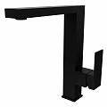 Modern Matte Black Bathroom Faucet With Single Handle Design And Sleek Metal Finish