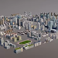 Aerial View Urban Planning With Modern Buildings And Green Space Layout