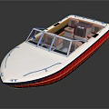 Modern White Red Yacht Design With Cockpit Windows And Seating