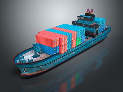 Modern Cargo Ship Cargo Ship 3d model