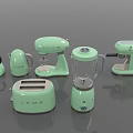 Mint Green LEMP Kitchen Appliances Collection Including Kettle Toaster Blender And Coffee Machine
