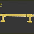 Golden Decorative Furniture Hardware Tool With Twisted Design And Ornate End Details