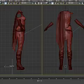 Character Armor Costume Design With Cloak Boots And Detailed Components