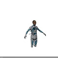 Game Movie Character With Sci Fi Armor Showing Multiple Angles Full Body And Facial Details