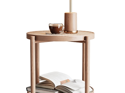 Nordic Side Table Rattan Side Table model