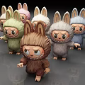 Cute Quirky Rabbit Ear Dolls With Big Eyes Sharp Teeth And Multiple Colors