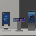 Public Facility Interactive Digital Kiosks With Multiple Sizes And Touchscreen Displays 3d model