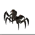 Menacing Fantasy Creature Spider Insect Hybrid With Glowing Yellow Eyes Sharp Claws And Chitinous Exoskeleton