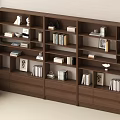 Bookshelf Bookcase Books 3d model
