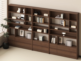 Bookshelf Bookcase Books 3d model