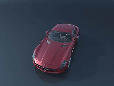 Red Sports Car With Sleek Aerodynamic Body And Modern Exterior Design 3d model