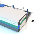 High Precision Industrial Laser Cutting Equipment With Automated Worktable And Control Panel 3d model