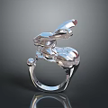Stylish Silver Rabbit Shaped Ring As Fashionable Clothing Accessory Piece