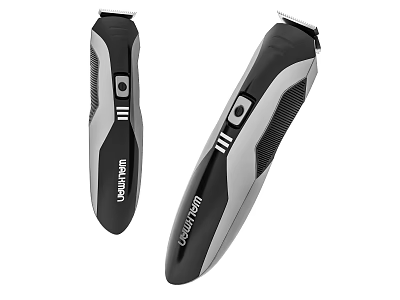 Bathroom Accessories Two LianLi Black Silver Modern Electric Hair Clippers With Switch Design 3d model
