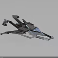 Futuristic Spacecraft Design With Sleek Aerodynamic Body Blue Lighting And Advanced Wings