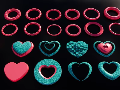 Jewelry Love Shape 3d model