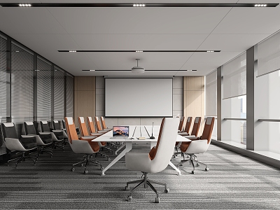 Modern Meeting Room Meeting Table and Chair 3d model