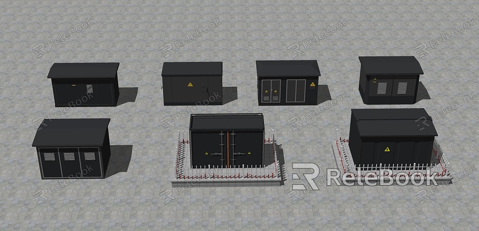 modern electric box power station model