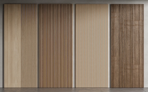 Modern wall panel wood veneer wall panel 3d model