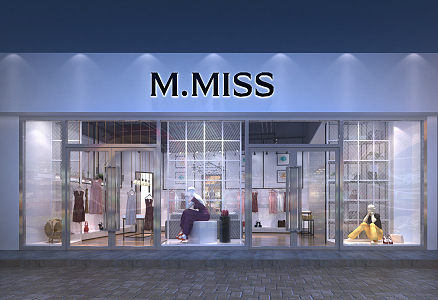 Modern Clothing Store 3d model