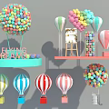 Vibrant Photo Spot With Colorful Balloons Hot Air Balloons And Flying Dreams Sign