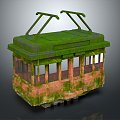 Modern tram streetcar tram system city tram 3d model