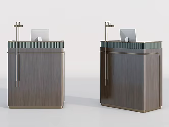 Welcome Desk Restaurant Welcome Desk Reception Desk 3d model