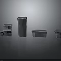 Wooden Stone Decorative Pieces With Various Shapes Sizes Natural Textures And Glossy Dark Finish