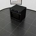 Black Samsung Electric Oven With Glass Door Control Panel And Knobs In Modern Kitchen 3d model