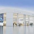 Modern Lynk Co Smart Car Showroom With Glass Facade And Displayed Cars