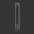 Modern heating pipe radiator heating equipment 3d model