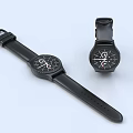 Sleek Black Analog Watch Featuring Silicone Strap And White Dial Markers Hands