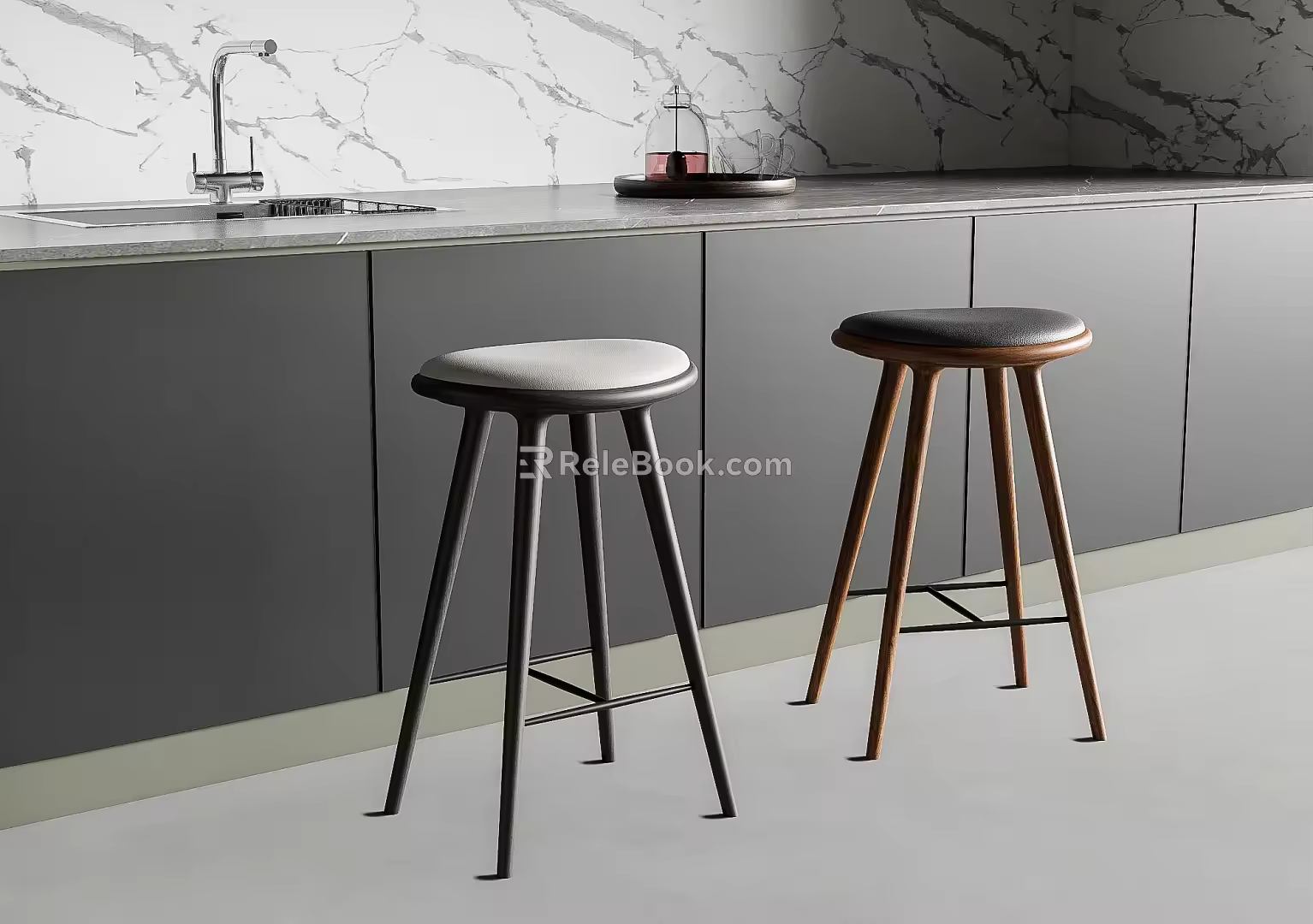 Bar Chair Bar Stool High Stool 3d model