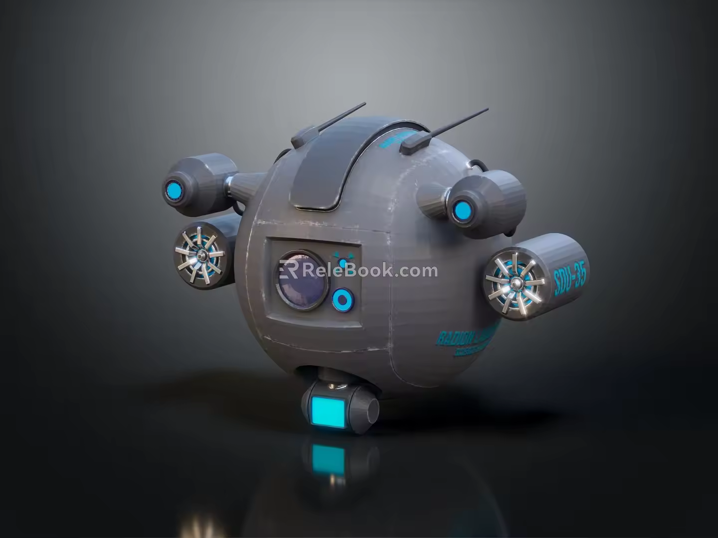 Modern Drones Sci-Fi Drones 3d model