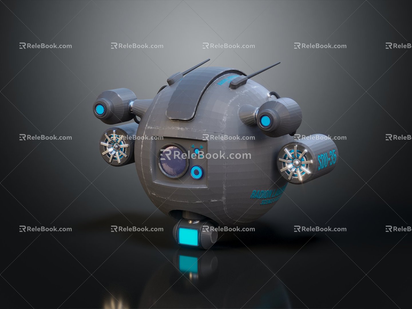 Modern Drones Sci-Fi Drones 3d model