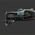 Advanced Cosmic Spacecraft Module With Blue White Design Mechanical Structure And B101