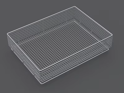 Industrial Equipment Durable Metal Wire Mesh Storage Basket for Heavy Duty Use 3d model