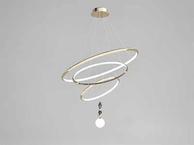 Light Luxury Chandelier 3d model