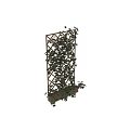 Lush Green Vine Climbing on Wooden Lattice with Dense Foliage
