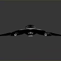 Futuristic White Spacecraft Model With Blueprint Lines And Surface Details For Space Exploration