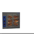 Stainless Steel Commercial Rotisserie Oven With Glass Door And Roasting Chickens
