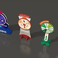 Colorful Spin Wheels Featuring Top Place Brand Slogan And Different Stand Designs
