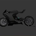 Futuristic Black Motorcycle With Sleek Body Modern Seat And Stylish Wheels