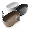 Modern Bathtubs Design in White Black Brown with Towel and Faucet