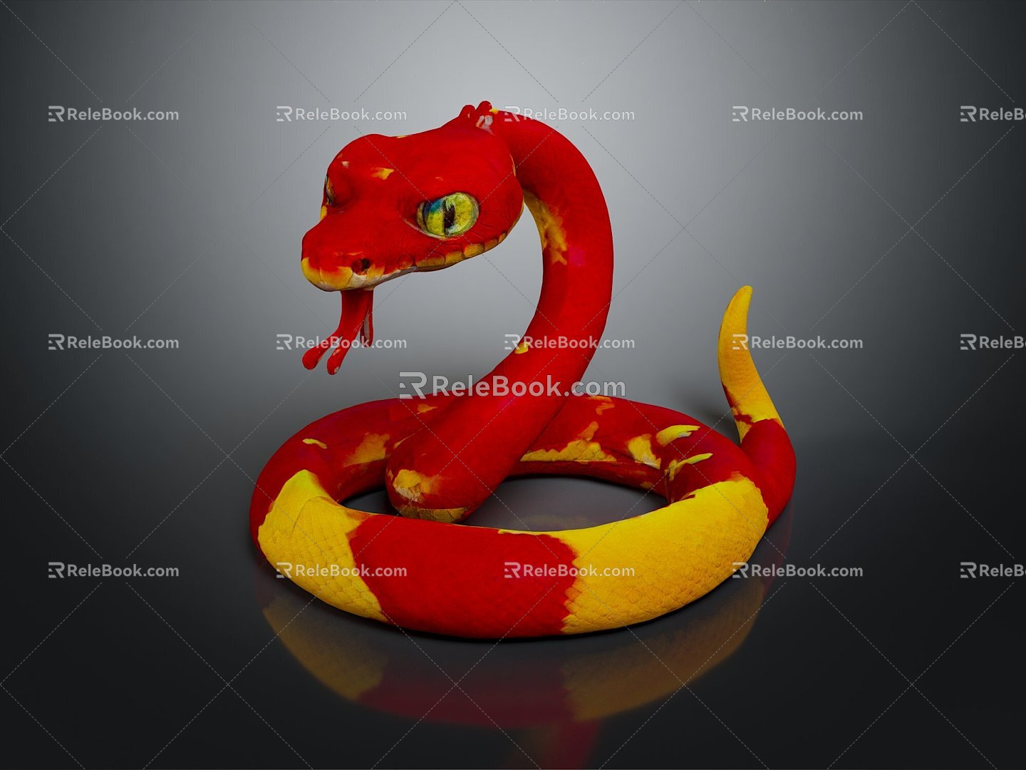 snake cobra venomous snake python reptile cold-blooded animal reptile reptile 3d model