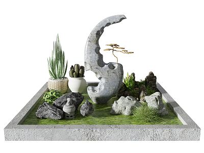 New Chinese style landscape sketch landscape stone model