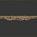 Circular Pit Terrain Featuring Wooden Fences Crossed Planks Various Rocks And Gravel Ground