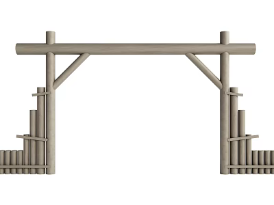 Modern Gate Scenic Entrance Entrance Landscape Entrance Gate 3d model